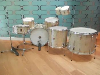 1963 Premier 54 outfit Aquamarine sparkle Drum show in Chi Town, To go or not to go