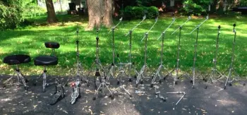 Lots of Tama Drum hardware! stands, pedals, thrones, etc (2 ludwig pieces as well)
