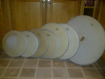 set of 7 - Vintage Slingerland heads - 60s-70s