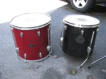 2 MIJ floor toms and a Zim-Gar cymbal