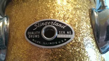 Gold Sparkle Slingerland Concert Toms