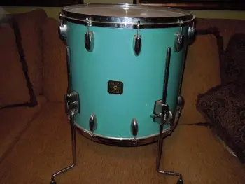 GRETSCH 80's square badge ICE BLUE
