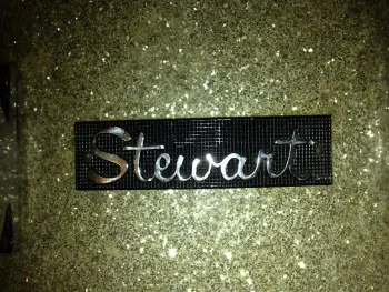 Stewart Gold Sparkle, Rectangular Badge (new member)