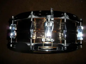 Ludwig bronze snare blue olive badge