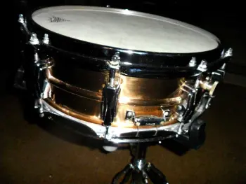Ludwig bronze snare blue olive badge (84)