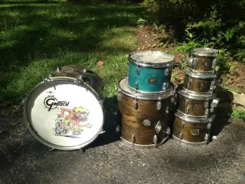 9 x Vintage Gretsch *PROJECT* drums! + 1 tama + 1 Rogers - good prices!