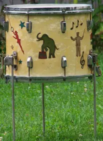 Historic Ringling Brothers Circus Drum cleaned up.