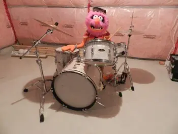 snare stand and cymbal stand for 1960s kit