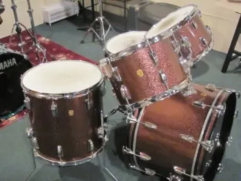 1966 Ludwig “HOLLYWOOD” configuration in Burgundy Sparkle