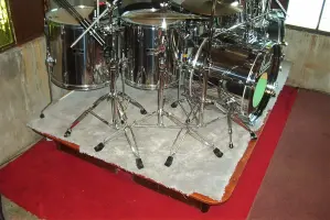 PEARL Export DOUBLE-BASS Polished Chrome 7-piece complete DRUMSET