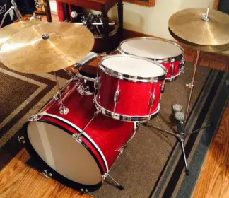 Vintage MIJ Red Sparkle 14&quot; Floor Tom