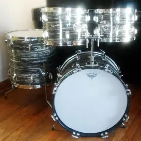 FOR SALE: 1967 Vintage Rogers Londoner Kit in Black Strata Pearl