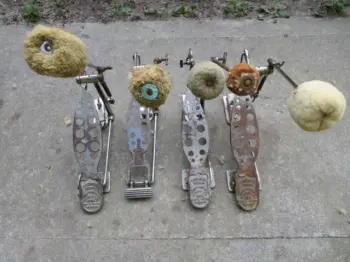 Vintage Leedy and also Ludwig foot pedals...