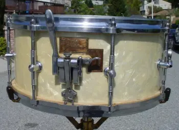 1939-41 (#279) 14 x 6.5 WMP GRETSCH GLADSTONE 3-WAY TUNING ORCHESTRA DRUM