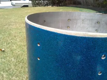 gretsch tack badge blue glitter floor tom for a red vista floor