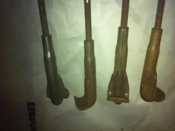 Bass drum or marching drum tension rods from WW1 era