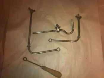 Various items, need assistance IDing and valuing: Bass drum spurs, cymbal mount,block