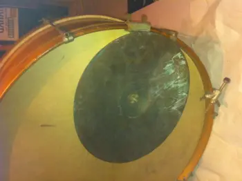 WW1 cymbal and Bass drum Cymbal, with attachment, Rare? Valuable