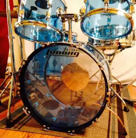 FOR SALE: Late 1970's Ludwig Blue Vistalites Complete Package - Matching serials and