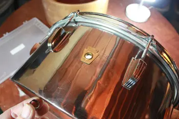Restored 1966 Ludwig Steel Timbales (Copper &amp; Chrome)