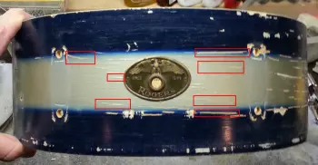 Late 50's/Early 60's Rogers Blue/Silver Duco Kit