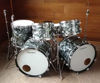 FOR SALE: Vintage Late 1960s Slingerland Duet 14N Factory Set in BDP - MUST SEE!!!