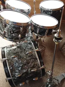 FOR SALE: Vintage Late 1960s Slingerland Duet 14N Factory Set in BDP - MUST SEE!!!