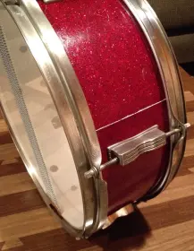 FOR SALE: Vintage 1965 Ludwig Pioneer Snare in Red Sparkle