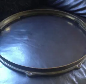 Leedy cracked brass hoop repair