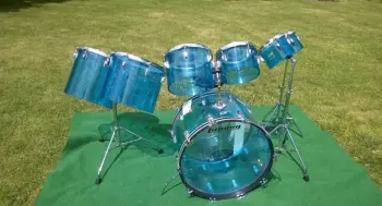 1970’s Blue Acrylic 7-piece Ludwig Vistalites