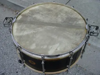 1925-32 LUDWIG &amp; LUDWIG 6.5 x 15 BLACK EBONIZED/INLAY SUPER-LUDWIG BAND MODEL