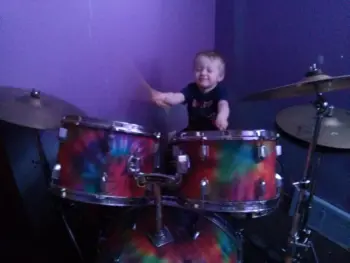 Ryan on drums