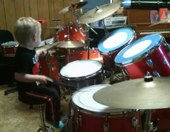 Ryan on drums