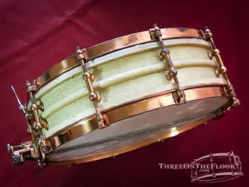 1926 Ludwig Stipple Gold 4x14 &quot;Super Ludwig&quot; Snare Drum.