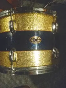 WTB Slingerland gold and blue sparkle floortom