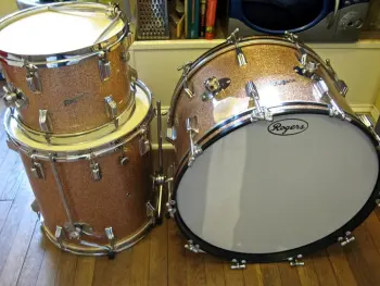Rogers Cleveland Champgne with a 22&quot; bass drum...