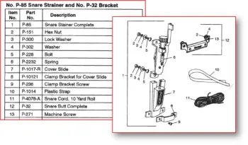 Ludwig Supra strainer replacement