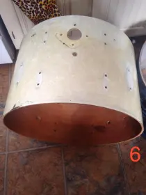 Vintage Gretsch and Ludwig tom and bass drum shells