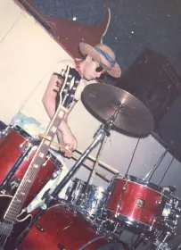 Me and Gretsch kit Circa 1983 or '84