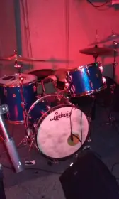 Ludwig Blue Sparkle Drums Around Town