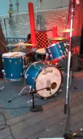 Ludwig Blue Sparkle Drums Around Town