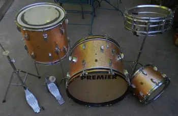 Two cymbal mounts on '64 ludwig bass drum?