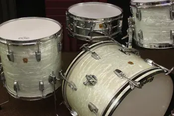 SUPER clean WMP 65 Ludwig Downbeat kit, 59 COB Super 400 and 66 14 X 18 WMP Bass drum