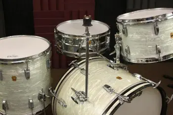 SUPER clean WMP 65 Ludwig Downbeat kit, 59 COB Super 400 and 66 14 X 18 WMP Bass drum