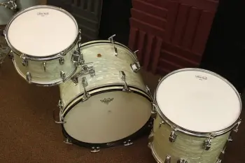 SUPER clean WMP 65 Ludwig Downbeat kit, 59 COB Super 400 and 66 14 X 18 WMP Bass drum