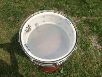 Vintage early 60's Ludwig Pre-Serial Jazz Festival Snare Drum in beautiful WMP