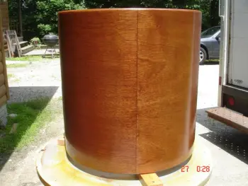 Mahogany veneer job