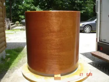 Mahogany veneer job