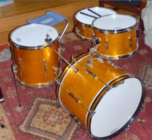 Traded my '48 WFL kit for a '65 Gold Sparkle Club Date