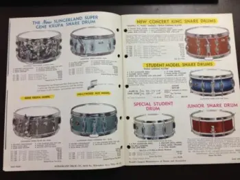 Vintage Slingerland Drums, Tympani and Accessories Catalog #61, Early 1960's